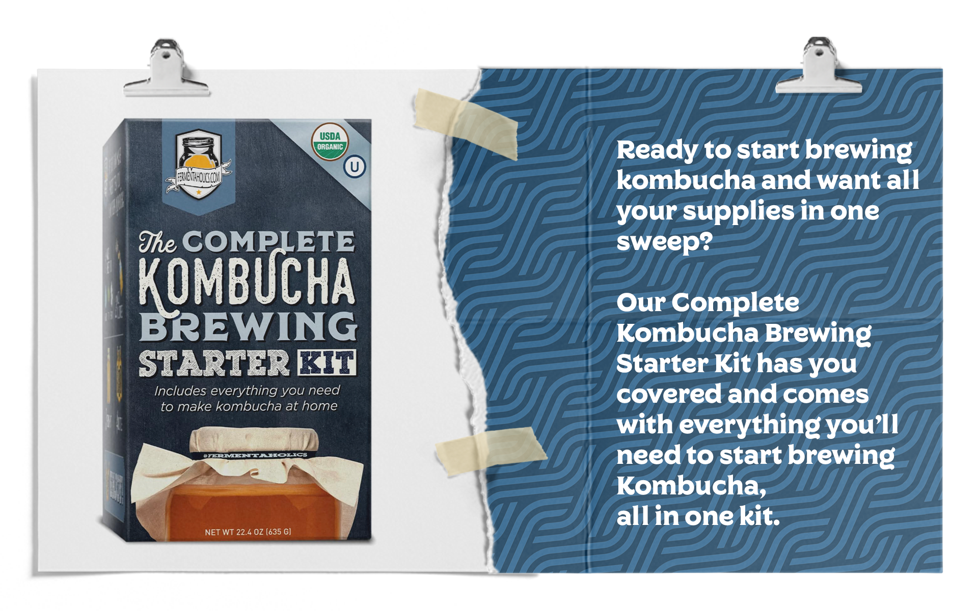 Ready to start brewing kombucha and want all your supplies in one sweep? Our Complete Kombucha Brewing Starter Kit has you covered and comes with everything you’ll need to start brewing Kombucha,all in one kit. 