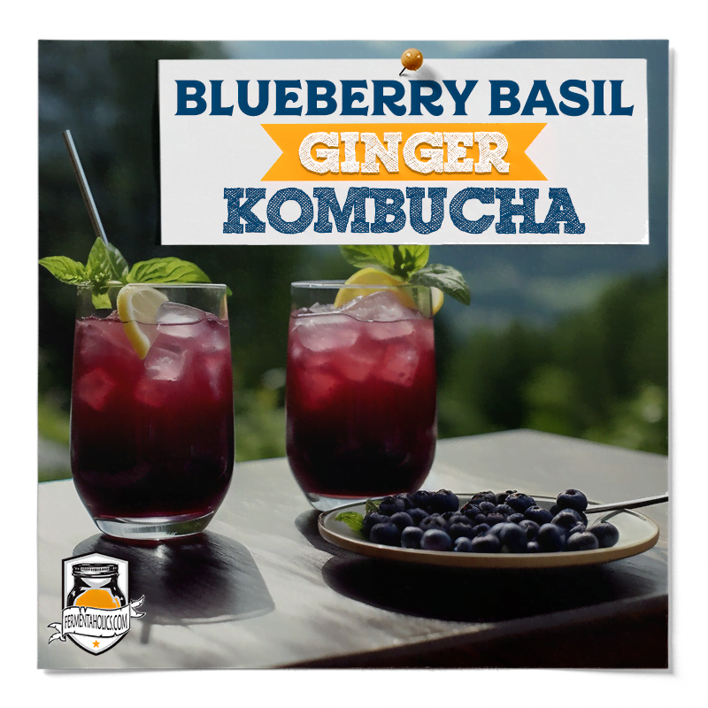 blueberry basil kombucha