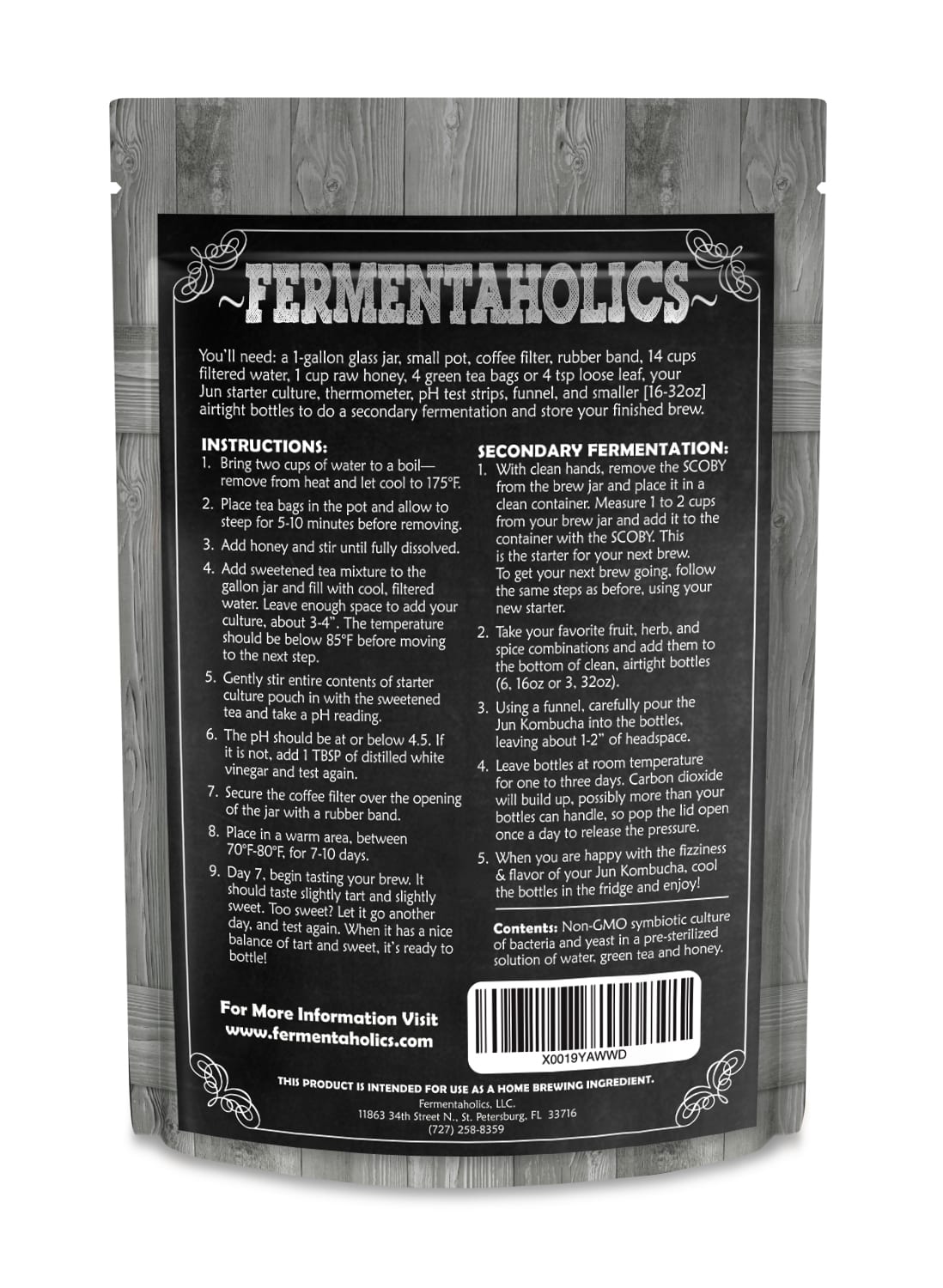 Usda Certified Organic Jun Kombucha Live Starter Culture Fermentaholics