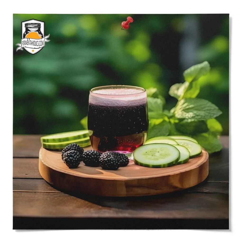 Blackberry Cucumber Kombucha