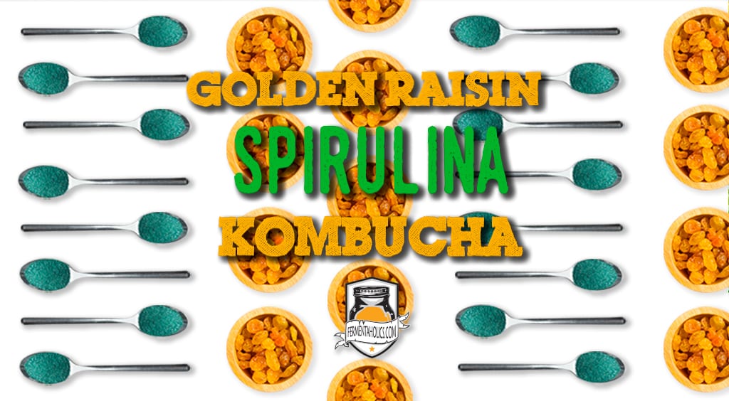 Golden raisin spirulina Kombucha