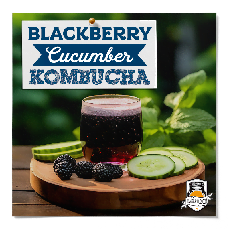 how to make blackberry cucumber kombucha