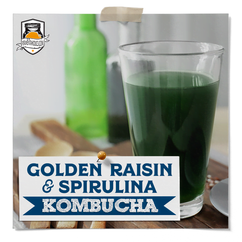 golden raisin spirulina kombucha recipe