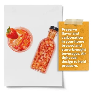 8 Pack Black Plastic Caps