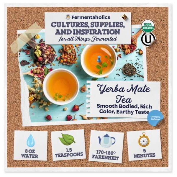 Wisdom Natural Brands 168524 Organic Yerba Mate Tea Bag - 16 Bag