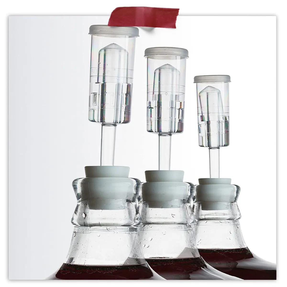 Sterilock Food Fermentation Air Locks With Regular Mason Lids – Set Of 3