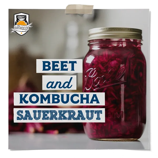 Beet And Kombucha Sauerkraut