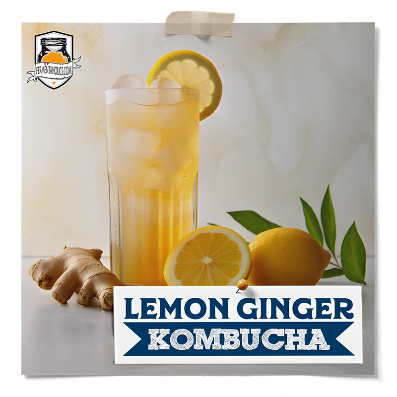 ginger lemon kombucha
