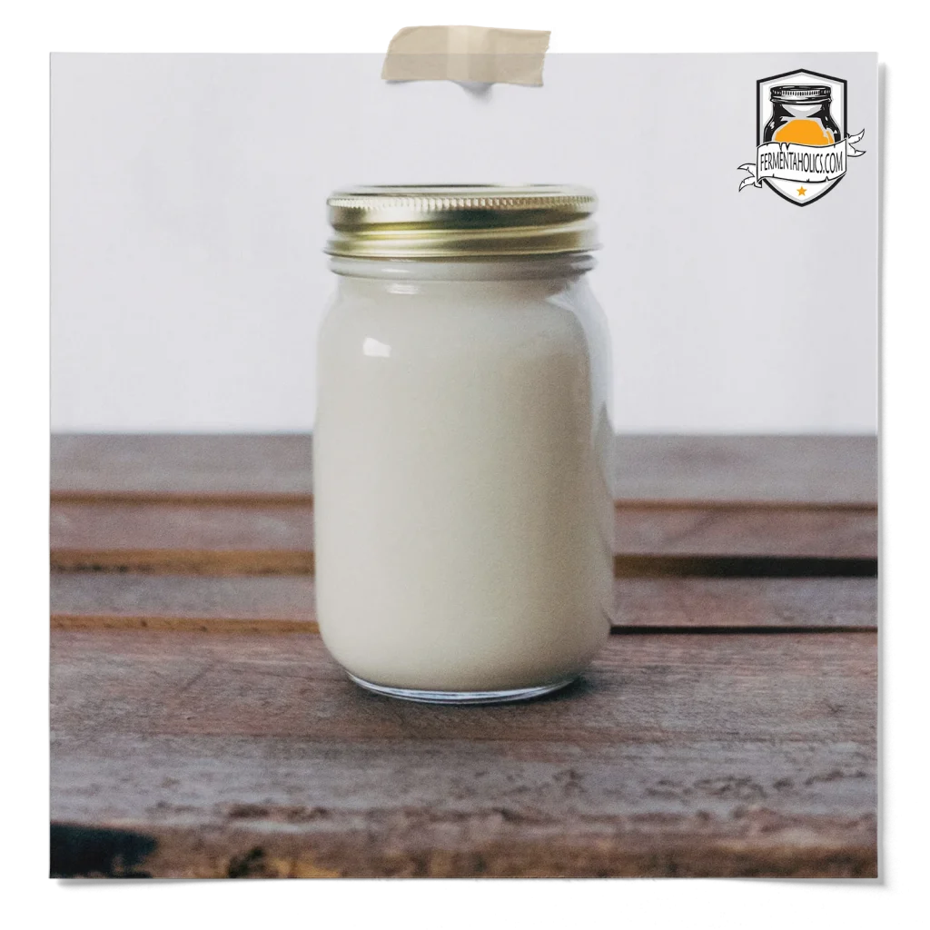 Milk Kefir In Mason Jar
