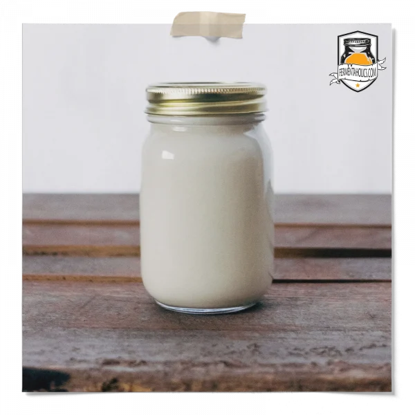 Milk Kefir In Mason Jar