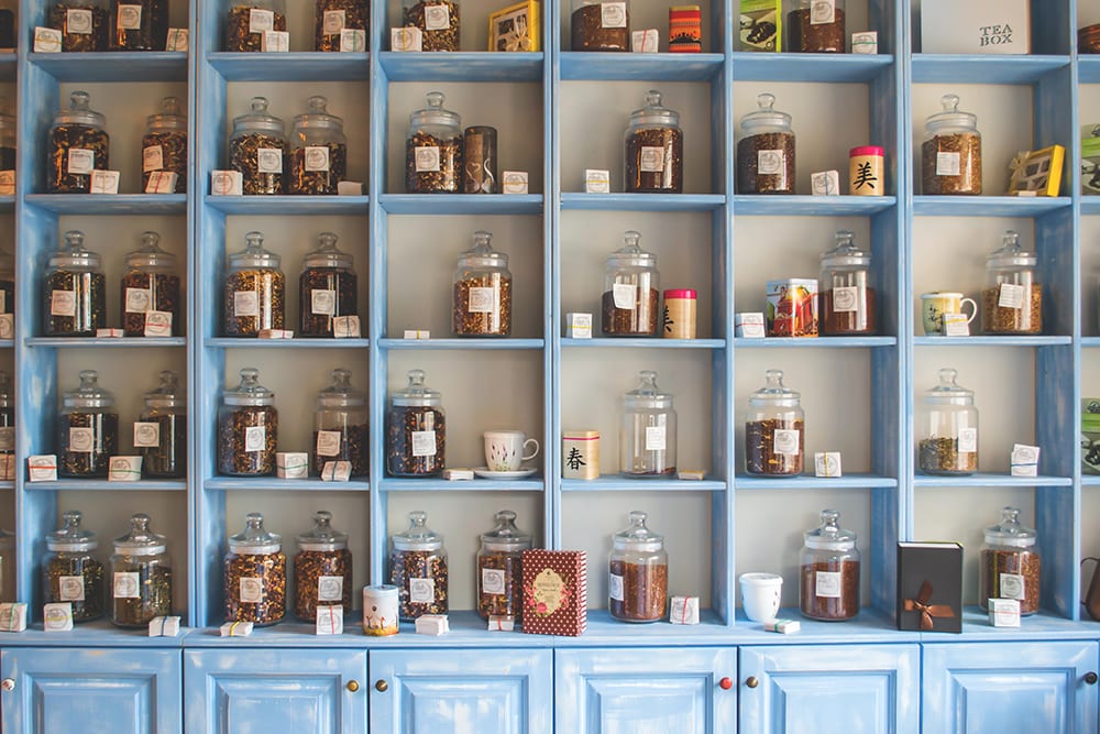 Traditional Tea and Herbal Tea Shelf