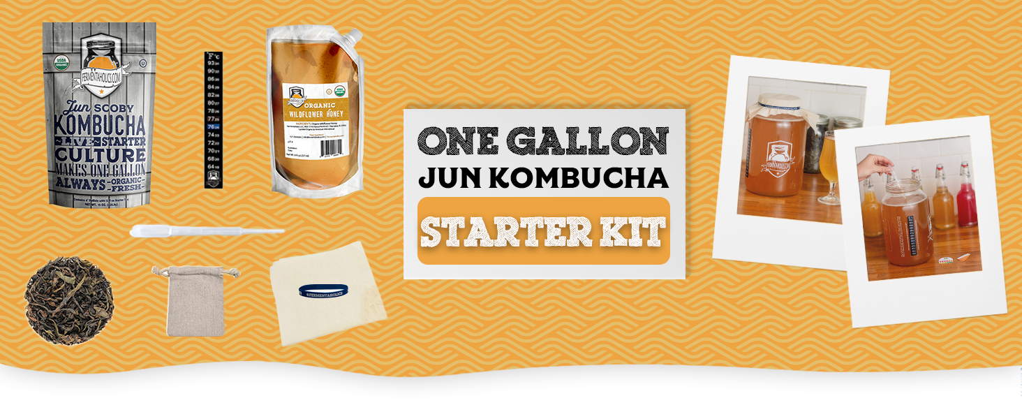 One Gallon Jun Kombucha Starter Kit