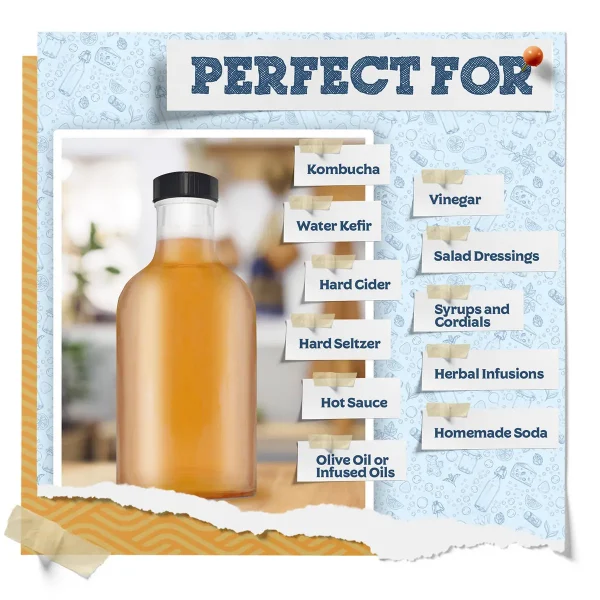 Stout Style Kombucha Bottles