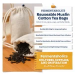 Reusable Muslin Cotton Tea Bags