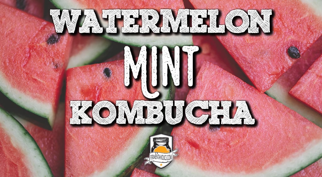 watermelon mint kombucha