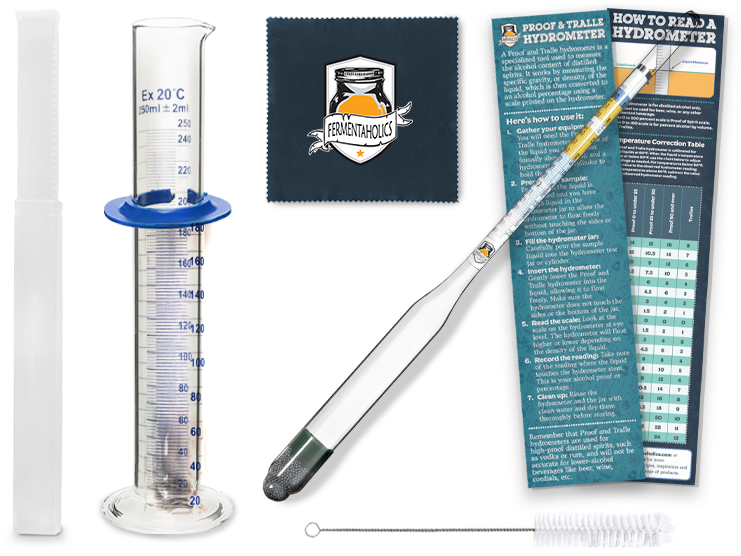 Complete Hydrometer Kit With Glass Test Jar