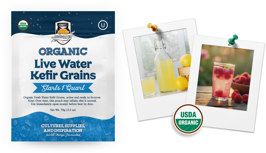 Organic Live Water Kefir Grains