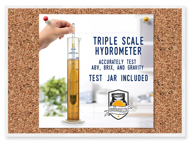 Triple Scale Plastic Test Jar