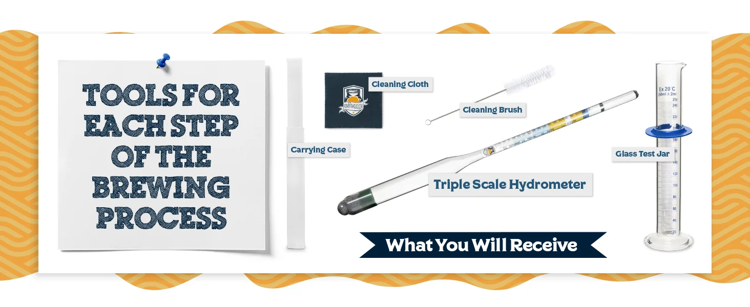 Triple Scale Hydrometer And Glass Test Jar Kit