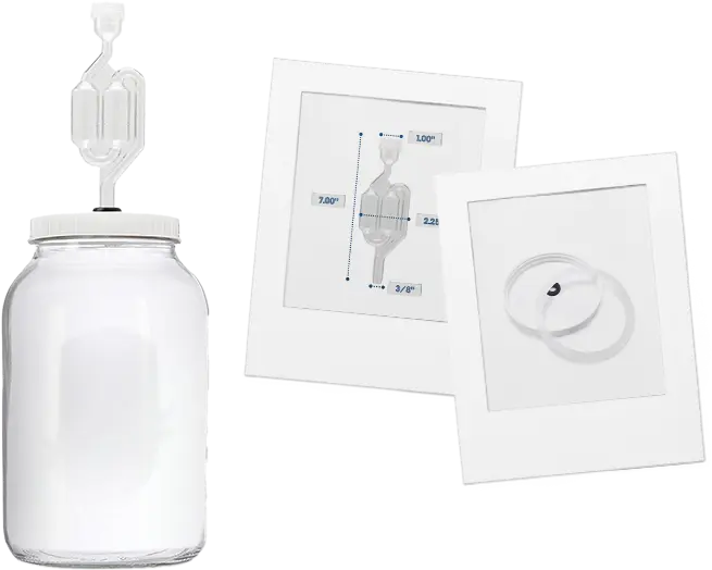 Gallon Glass Jar With S-Shaped Airlock