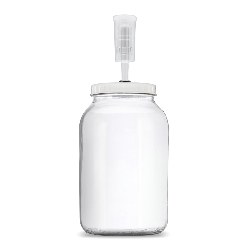 glass gallon jar with grommet lid