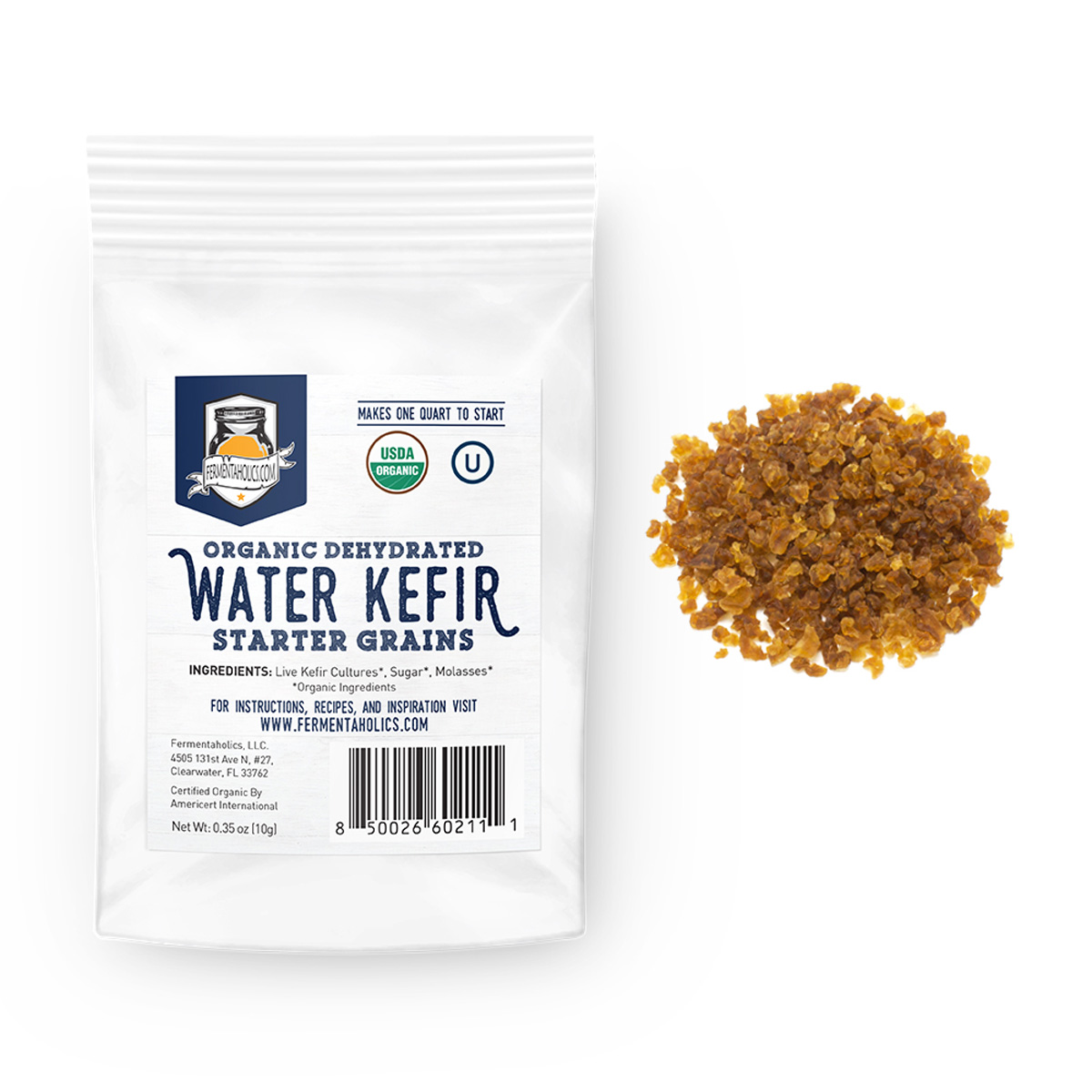 dry water kefir grains