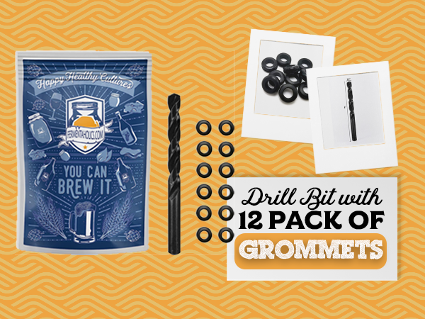 Drill Bit With 12 Pack Of Grommets