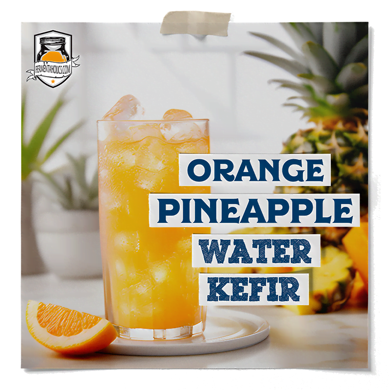 how to make orange pineapple water kefir