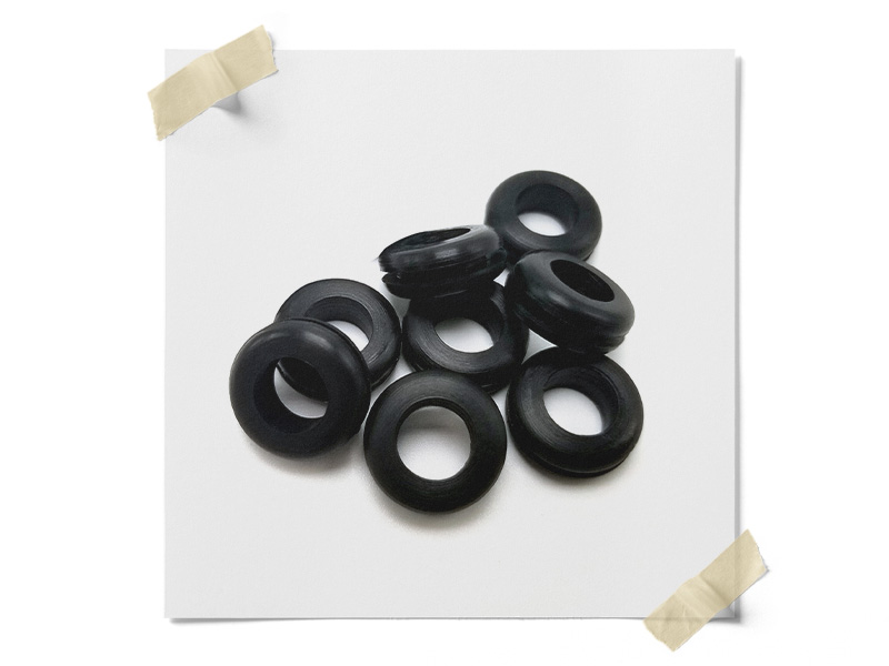 8 Black Grommets