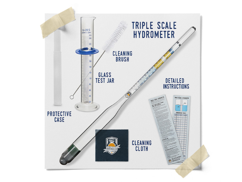 triple scale hydrometer test kit