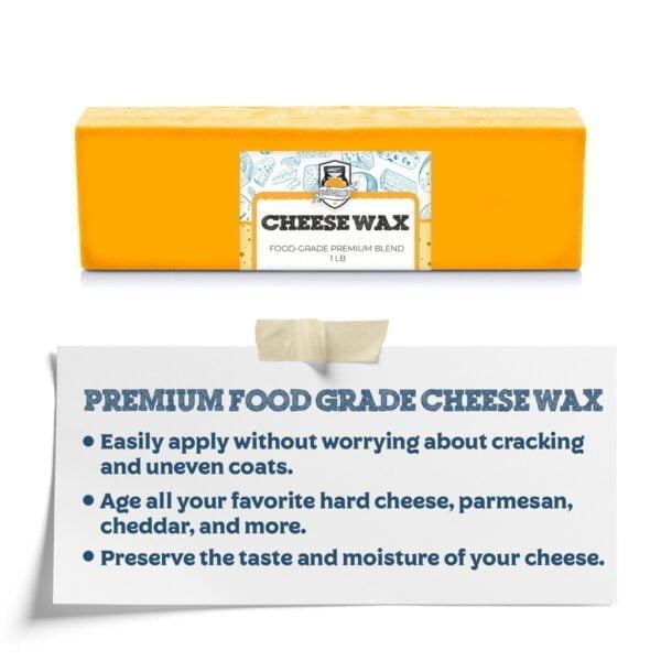 Cheese Wax, Orange - 1lb - For Homemade Cheeses 