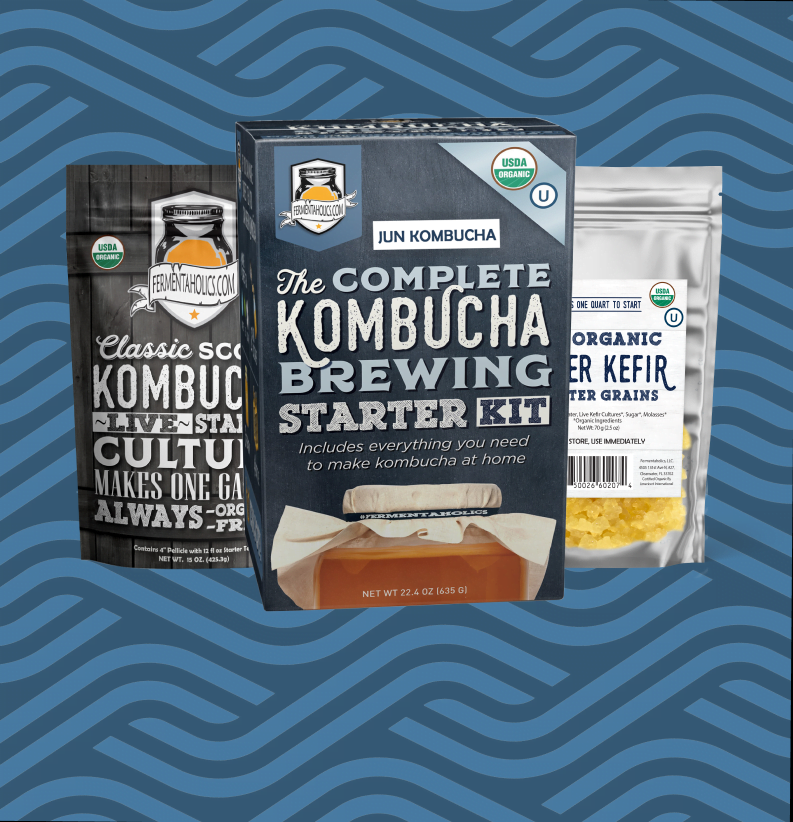 Cultures for brewing kombucha and water kefir