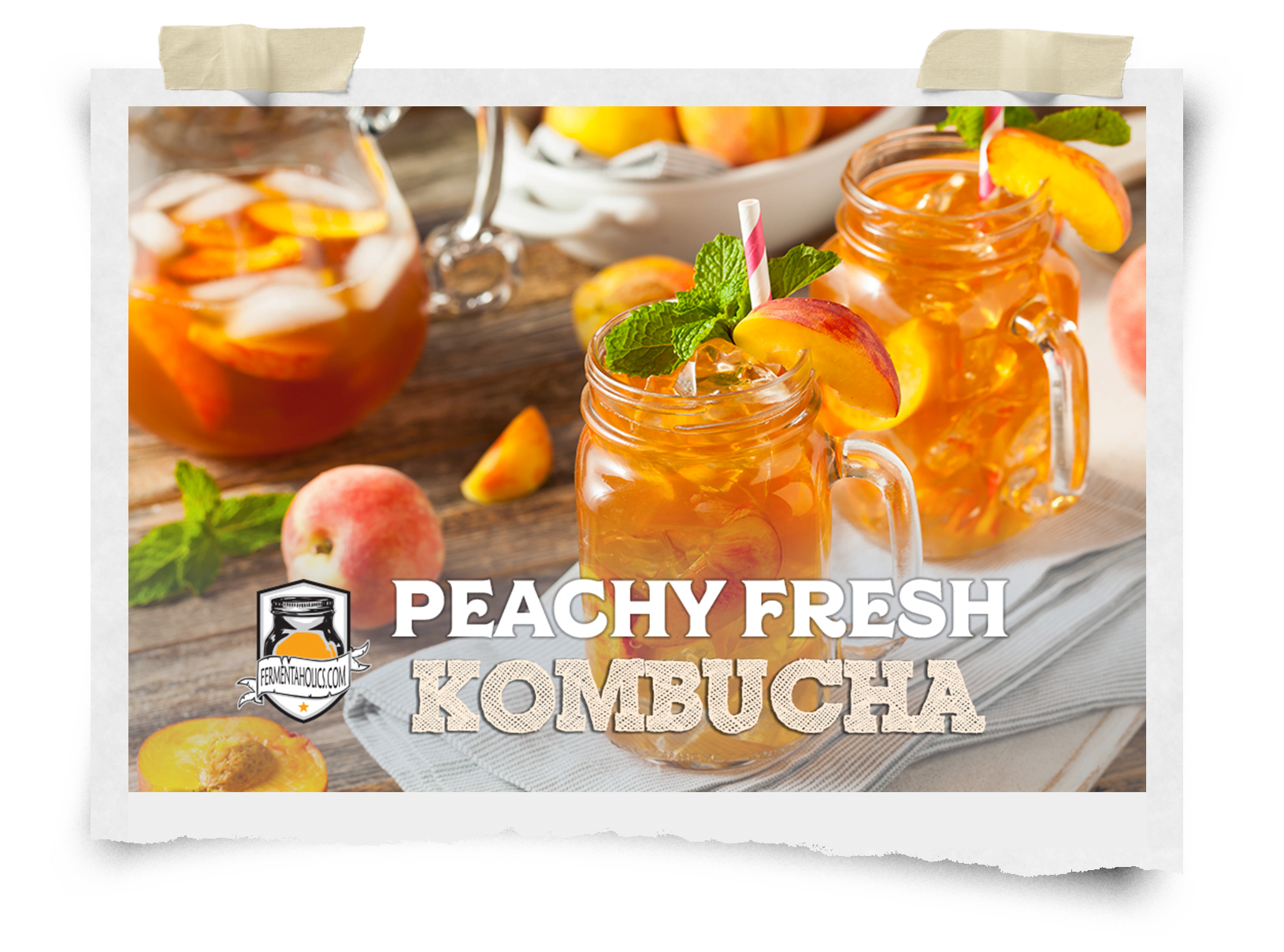 Peach Mint Kombucha Recipe