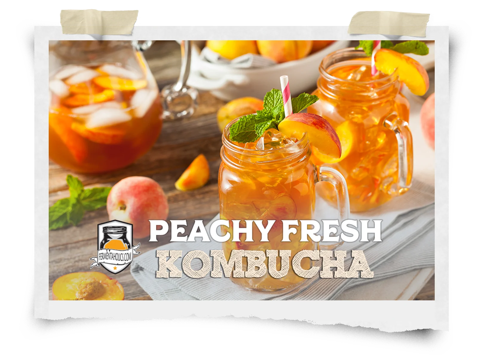 Peach Mint Kombucha Recipe