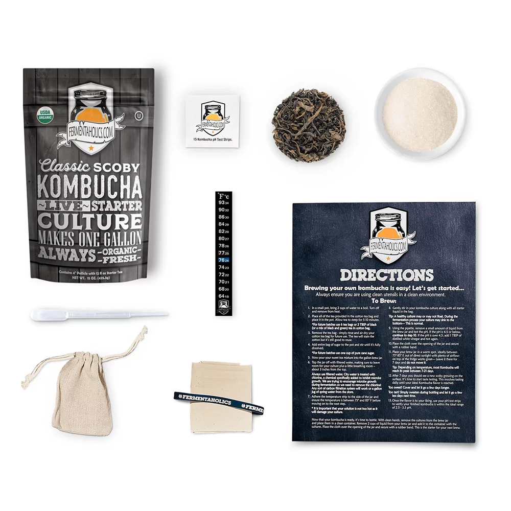 1-Gallon Classic Kombucha Brewing Ingredient Kit