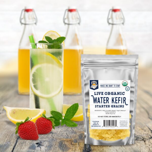 Organic Live Water Kefir Grains - Makes One Quart - Fermentaholics