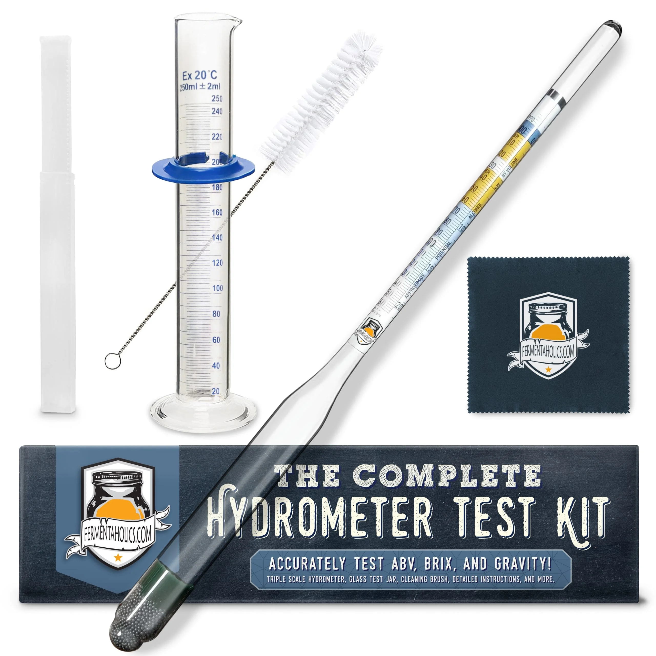 hydrometer and glass test jar kit