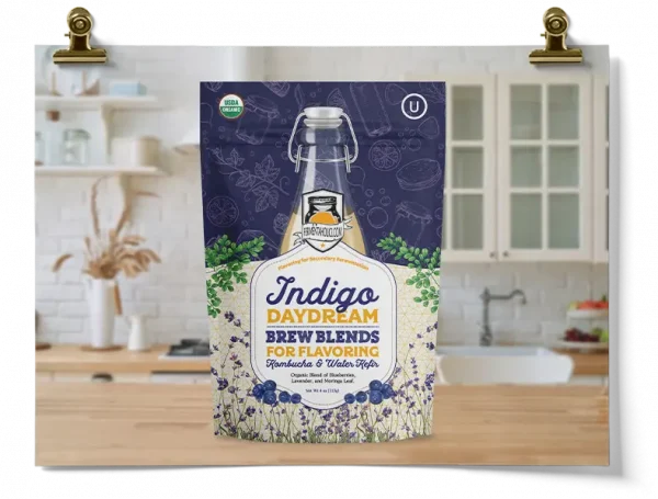Indigo Daydream Second Fermentation Kombucha Flavors