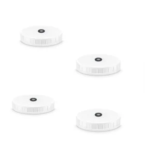 4-Pack Wide Mouth Mason Jar Fermenting Grommeted Lids