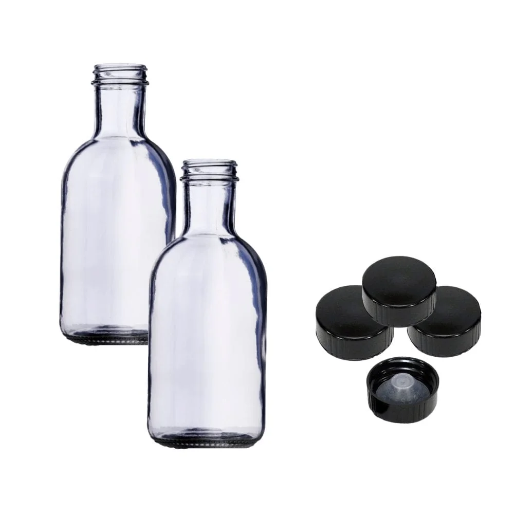 2X Kombucha Stout Bottles With Replacement Caps