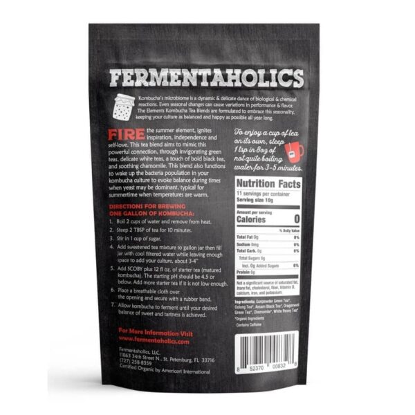 Fermentaholics Organic Kombucha Fire Loose Leaf Tea Blend