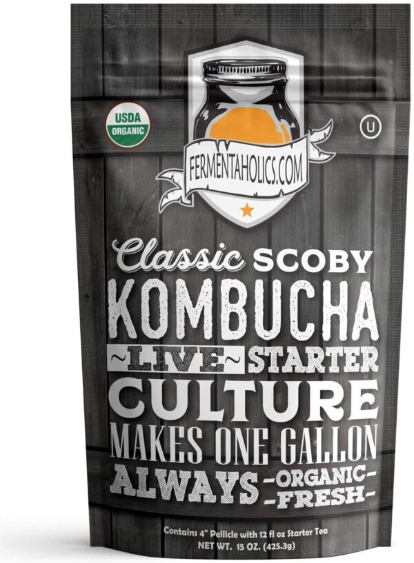 The Kombucha Shop Organic Kombucha Starter Kit - 1 Gallon Brewing Kit  Includes All The Essentials Required for Brewing Kombucha At Home