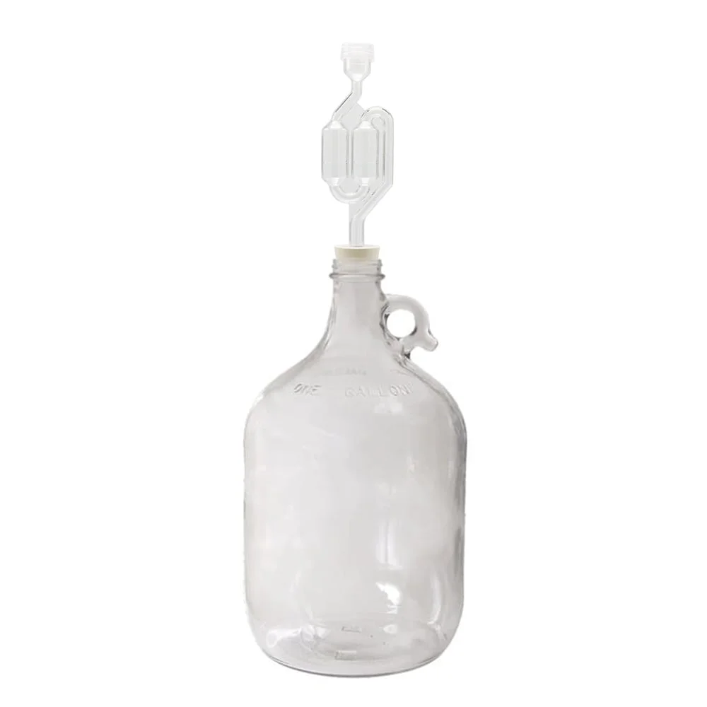 One Gallon Glass Jug With S-Airlock
