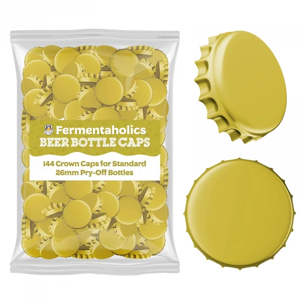 144 Gold Bottle Caps