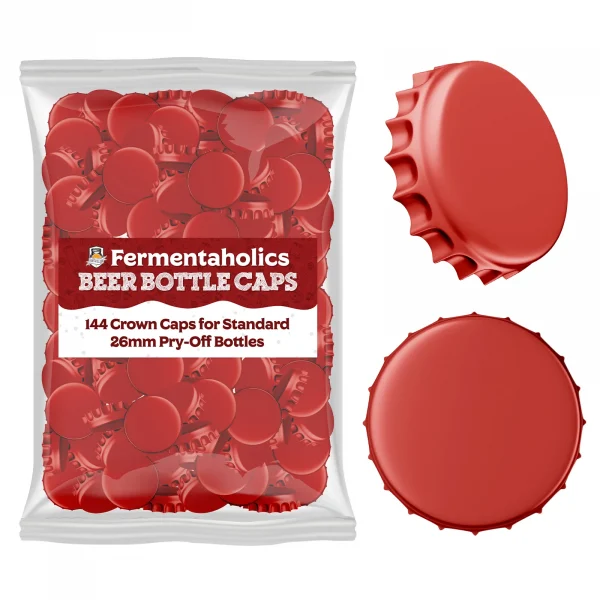 50 Red Bottle Caps