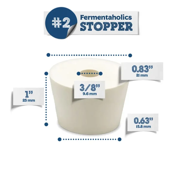 #2 Drilled Rubber Stopper