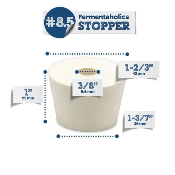 #8.5 Drilled Rubber Stopper