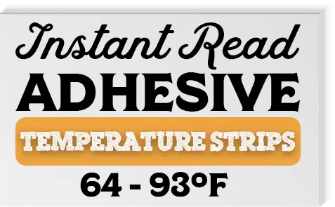 Adhesive Temperature Strip 64-93F