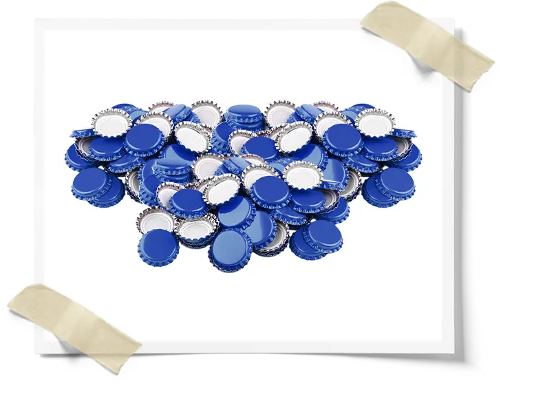 Blue Beer Bottle Caps