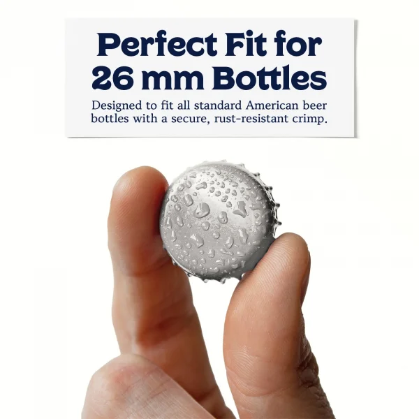 Silver Beer Bottle Caps